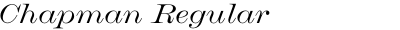 Chapman Regular Extended Italic